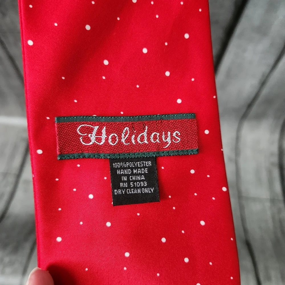 Ho Ho Ho Red‎ Christmas Ornament Tie